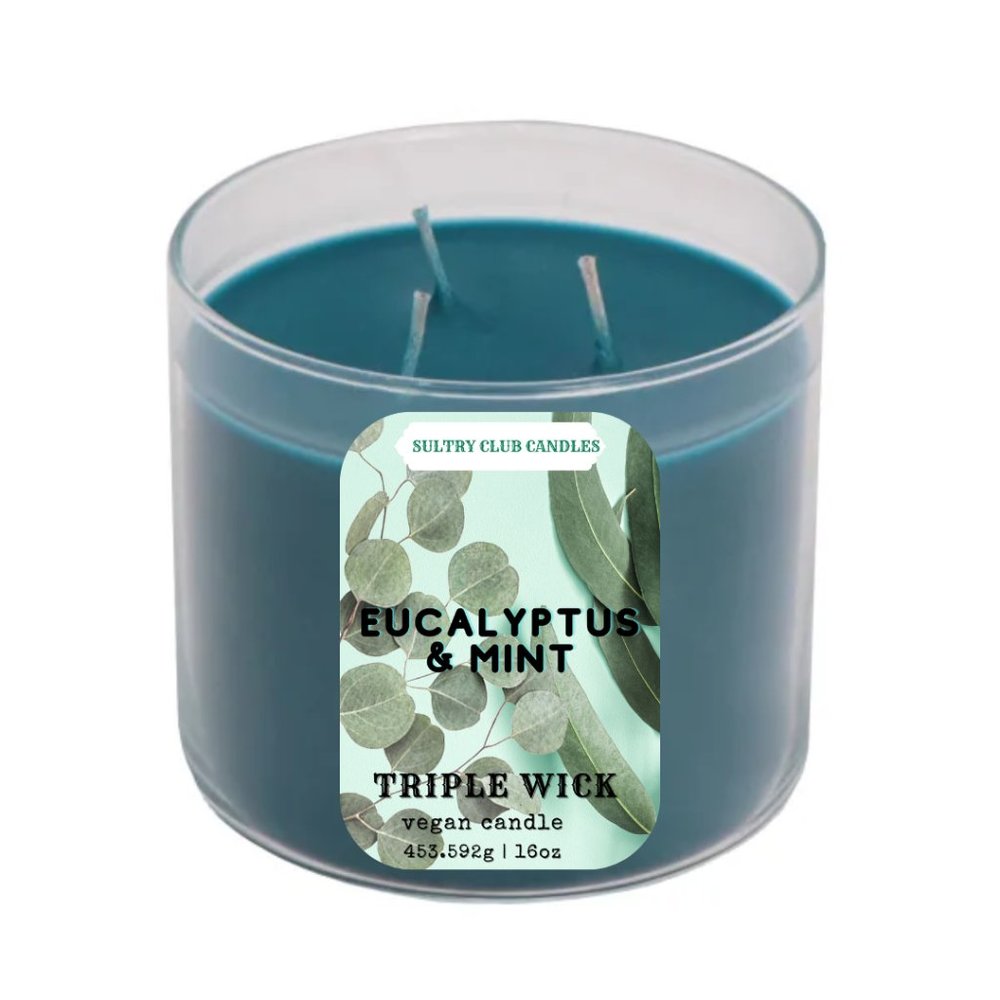 Eucalyptus & Mint Vegan Candle - Picture 2 of 11